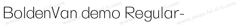 BoldenVan demo Regular字体转换